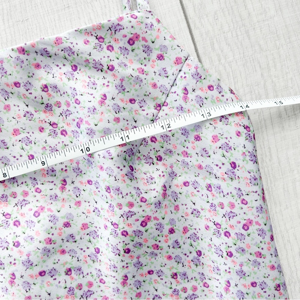 Princess Polly lilac floral satin mini slip dress - Picture 8 of 13